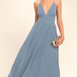 Beautiful blue V-Neck Gown
